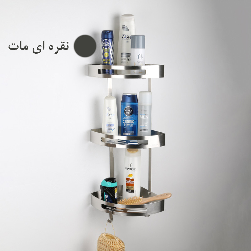 قفسه حمام تیبیکو مدل کنجی سه طبقه