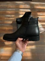 بوت چرم طبیعی سگک دار مشکی  sho159