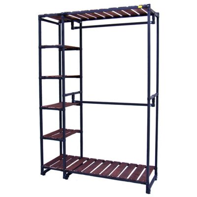 رگال لباس و کمد باز چوب و فلز مدل پرند