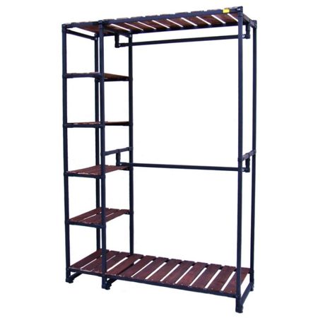 رگال لباس و کمد باز چوب و فلز مدل پرند