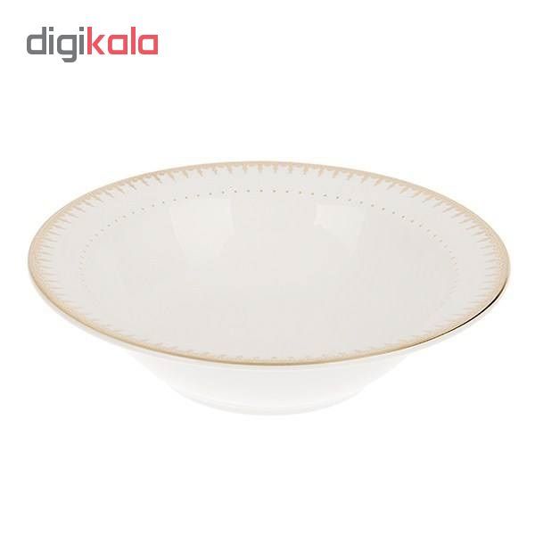 سرویس غذاخوری 28 پارچه چینی زرین ایران مدل ایتالیا اف سپیدار درجه یک