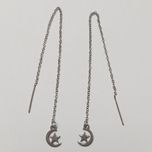 گوشواره زنانه مدل بخیه طرح ماه و ستاره کد moo112*392
