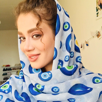 روسری نخی دستدوز چشم نظر