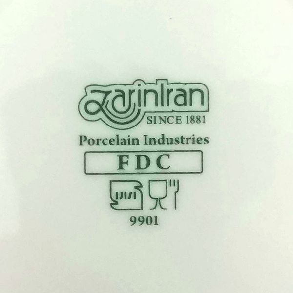 سرویس چینی 98 پارچه کامل چینی زرین ایران سری کواترو مدل فلورانس درجه یک