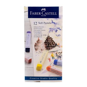 پاستل گچی 12 رنگ فابر کاستل