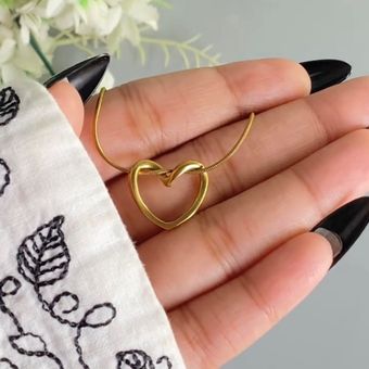 گردنبند قلب مینیمال مدل گره عشق