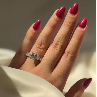 انگشتر قلب جواهری