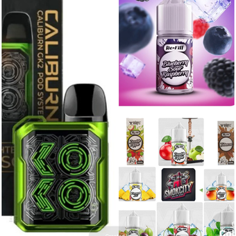 پاد سیستم کالیبرن جی کی 2 یوول | UWELL GK2 سالت نیکوتین گیلاس یخ دکتر ویپ ریفیل (Dr.Vape Refill )Cherry Ice قسطی اسموک سیتی