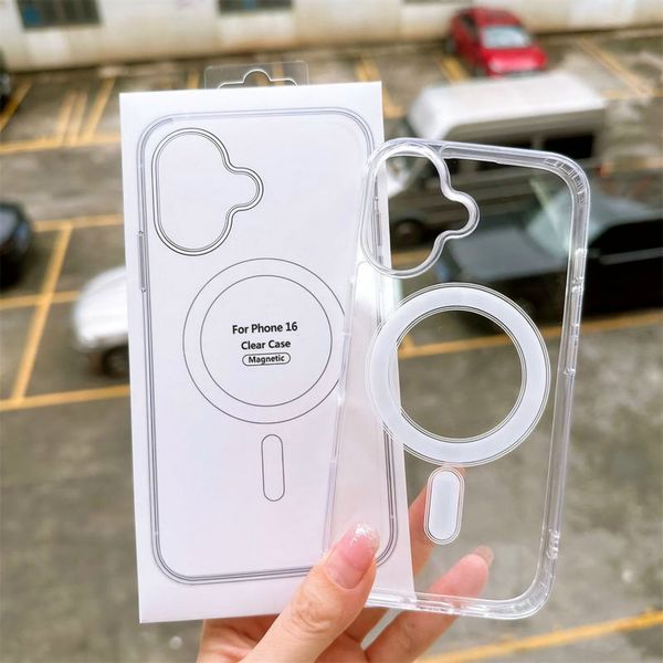 کاور Clear Case Magnetic مدل مگ سیف دار مناسب برای گوشی موبایل اپل Apple iPhone 16