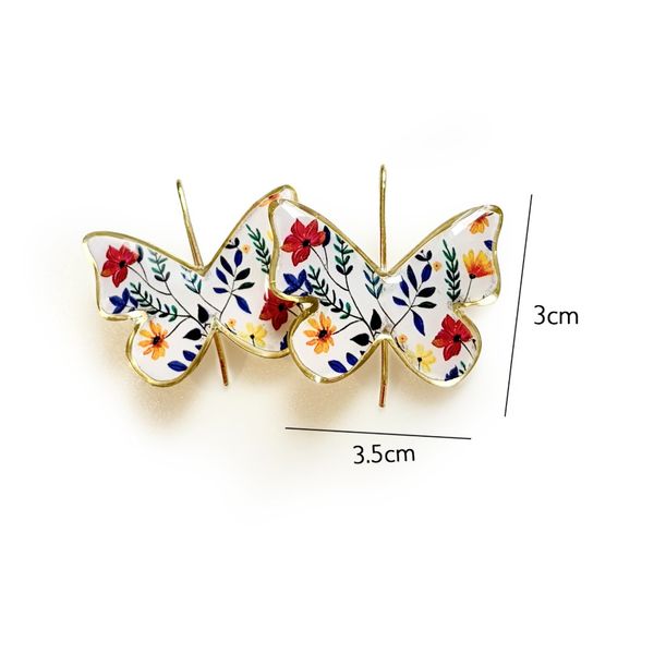 گوشواره برنجی پروانه کد E407