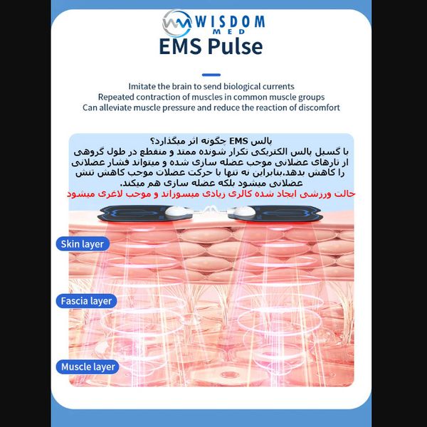 ست لاغری ویزدام مد مدل full body EMS heating بسته 2 عددی