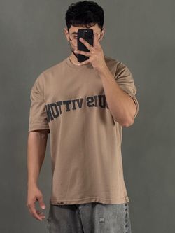 تیشرت دورس پشت چاپ louis vitton نسکافه ای