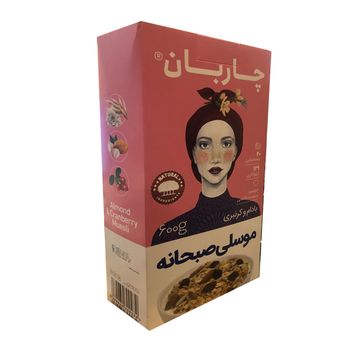 موسلی صبحانه بادام کرنبری چاربان - 600 گرم