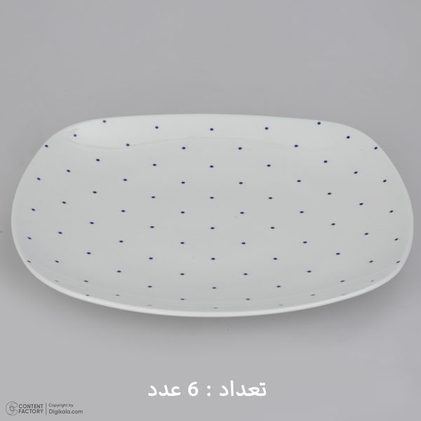 سرویس غذاخوری 27 پارچه 6 نفر چینی زرین ایران مدل کواترو ورنیکا درجه عالی