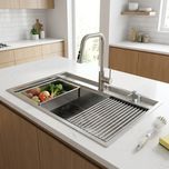 سینک ظرفشویی استیل توکار یک لگنه میکس پلاس مدل D74