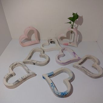 گلدان دکوری مدل گلجا طرح قلب