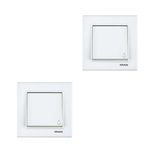 کلید زنگ ایران الکتریک مدل برلیان بسته دو عددی