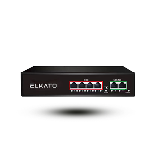 سوییچ شبکه POE الکاتو مدل ELKATO EL-1SBL042BP-65W