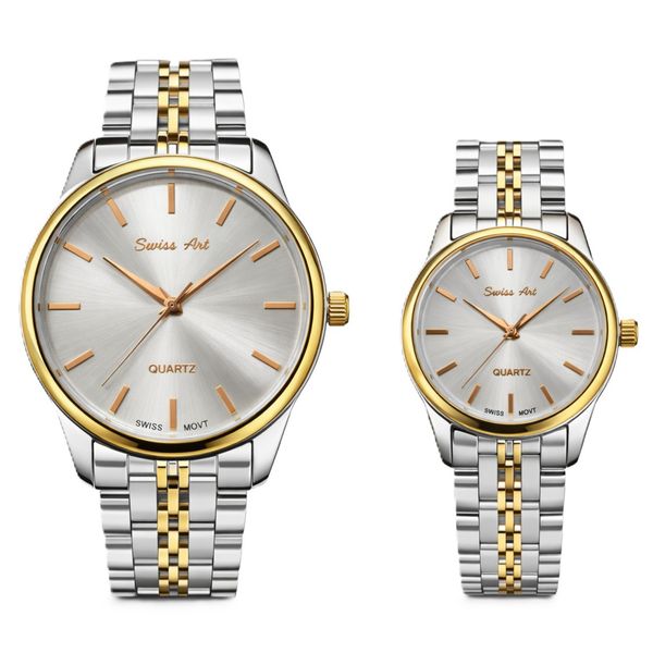 ست ساعت مچی عقربهای کوارتز زنانه و مردانه سوئیس آرت مدل ANT182-183SG1500