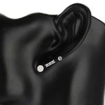 گوشواره نقره زنانه مدل مینیمال مجموعه سه عددی