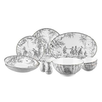 سرویس غذا خوری 28 پارچه 6 نفره گلدکیش مدل آدلیا GK646386