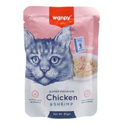 پوچ گربه ونپی مدل مرغ و میگو وزن 85 گرم