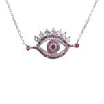 گردنبند نقره زنانه مدل چشم خاص کد 358694