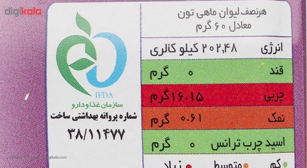 کنسرو ماهی تون در روغن شیلانه مقدار 180 گرم بسته 24عدد