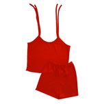 ست تاپ و شلوارک زنانه مدل  SIMPLE کد tm-2282 