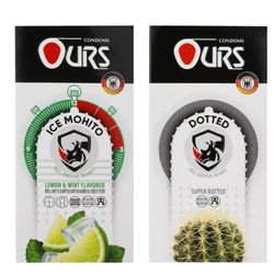 کاندوم اورز مدل ICE MOHITO + همراه کاندوم خاردار اورز مدل DOTTED