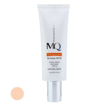 کرم ضدآفتاب رنگی ام کیو SPF50 مدل NATURAL BEIGE  مناسب انواع پوست، حجم 55 میلی‌لیتر