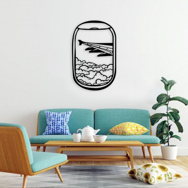 استیکر دیواری طرح پنجره هواپیما