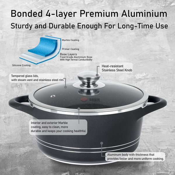 قابلمه ام جی اس سری ایتالیا مدل B سایز 20