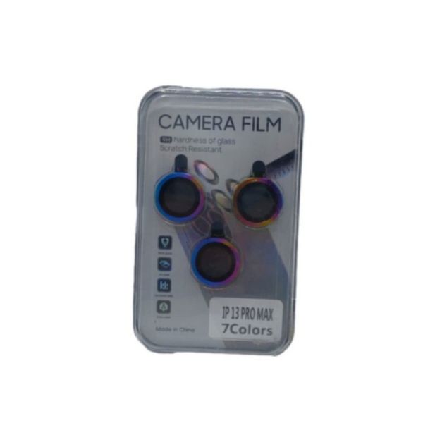 محافظ لنز دوربین CAMERA FILM مدل شیشهای هولوگرامی مناسب برای گوشی موبایل اپل Apple iPhone 13 pro max
