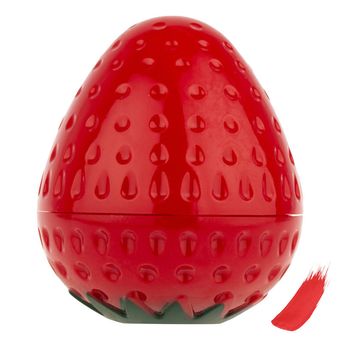 بالم لب ماتیکی توت فرنگی مدل 5709 با عصاره طبیعی و ویتامین ای، مرطوب‌کننده و نرم‌کننده لب‌های خشک و معمولی، مناسب بانوان، با رنگ
