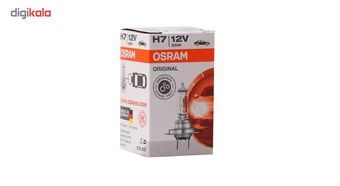 لامپ خودرو پرشیای وات استاندارد اسرام مدل H7 12V 55 W اصل آلمان