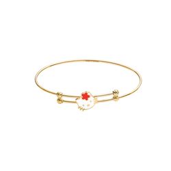 دستبند طلا 18 عیار دخترانه گالری طلای مریم اکرمی مدل کیتی*664