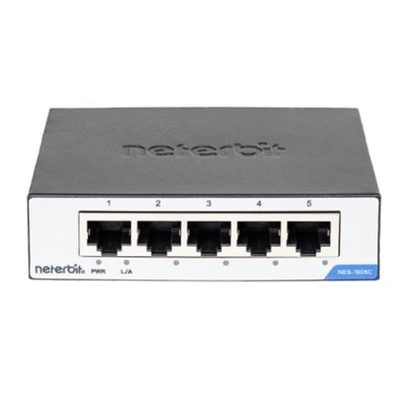سوئیچ شبکه 5 پورت نتربیت مدل NES-1005C (گارانتی 36 ماهه آونگ)