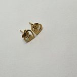 گوشواره دخترانه مدل میخی طرح دو قلب