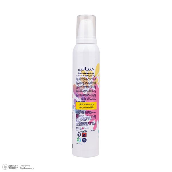 فوم رنگ مو موقت جنتالین مدل G-63 حجم 120 میلی لیتر رنگ مشکی