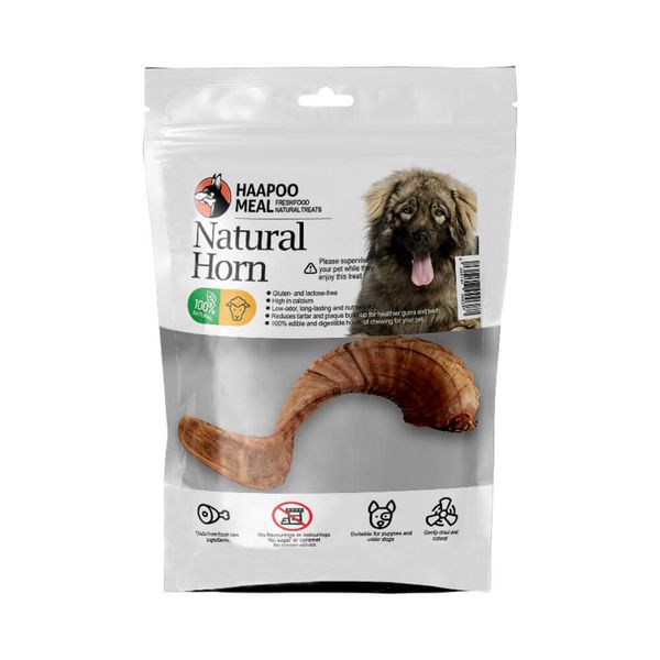 تشویقی سگ هاپومیل مدل شاخ طبیعی کد Natural Horn M وزن 150 گرم