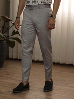 شلوار ساده فاستونی طوسی p110