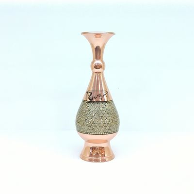 گلدان صراحی مس و خاتم 25 سانت هنر پارس