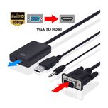 مبدل VGA به HDMI مدل EM20G03 به همراه کابل صدا