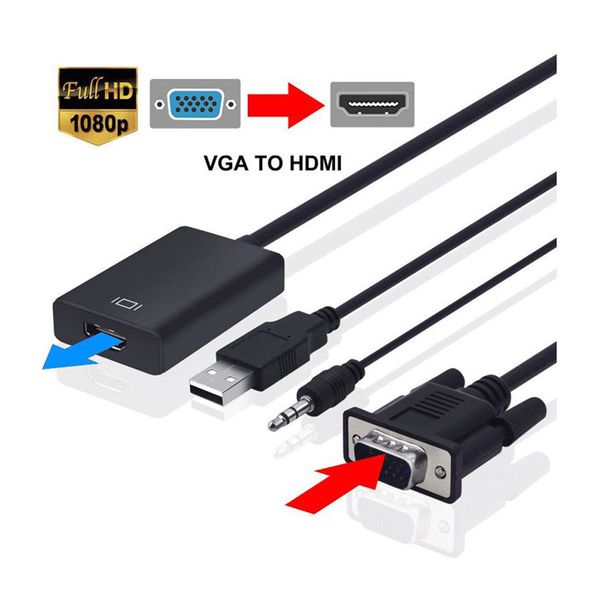 مبدل VGA به HDMI مدل EM20G03 به همراه کابل صدا