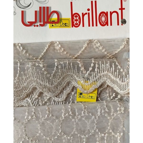 پرده تیکو دکو مدل خامه‌ دوزی گیپور صدفی bradley3110 سایز 300x280 سانتی متر*394