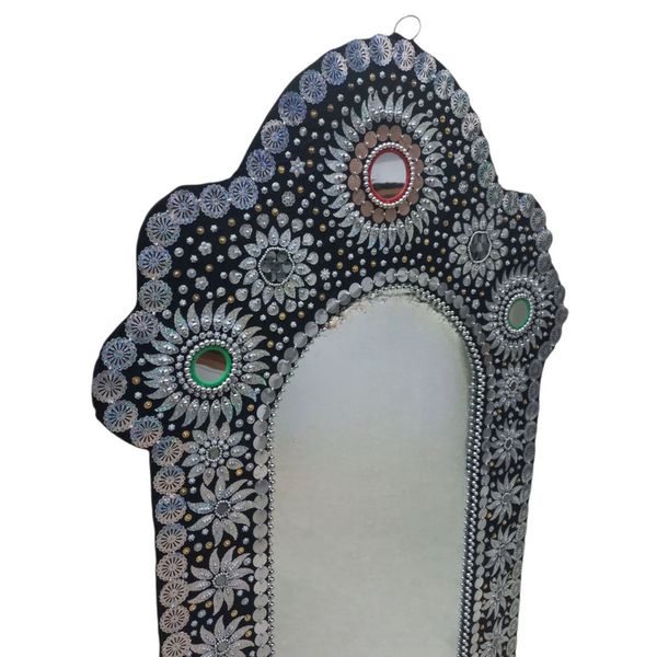 آینه دست ساز طرح سکه دوزی بلوچستان