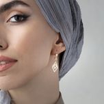 گوشواره طلا 18 عیار زنانه مایا ماهک مدل ME0820 طرح لوزی