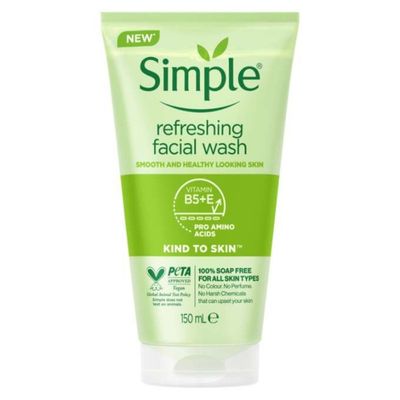 ژل شستشو صورت سیمپل مدل refreshing حجم 150 میلی لیتر