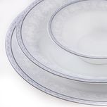 سرویس غذاخوری 108 پارچه 12 نفر چینی زرین ایران مدل وایت رز سری شهرزاد درجه یک